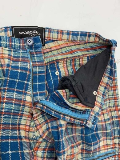 商品画像：ストレートパンツ/M/コットン/BLU/チェック 3