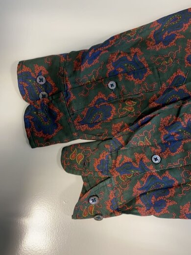 商品画像：長袖シャツ/M/シルク/GRN/総柄 5