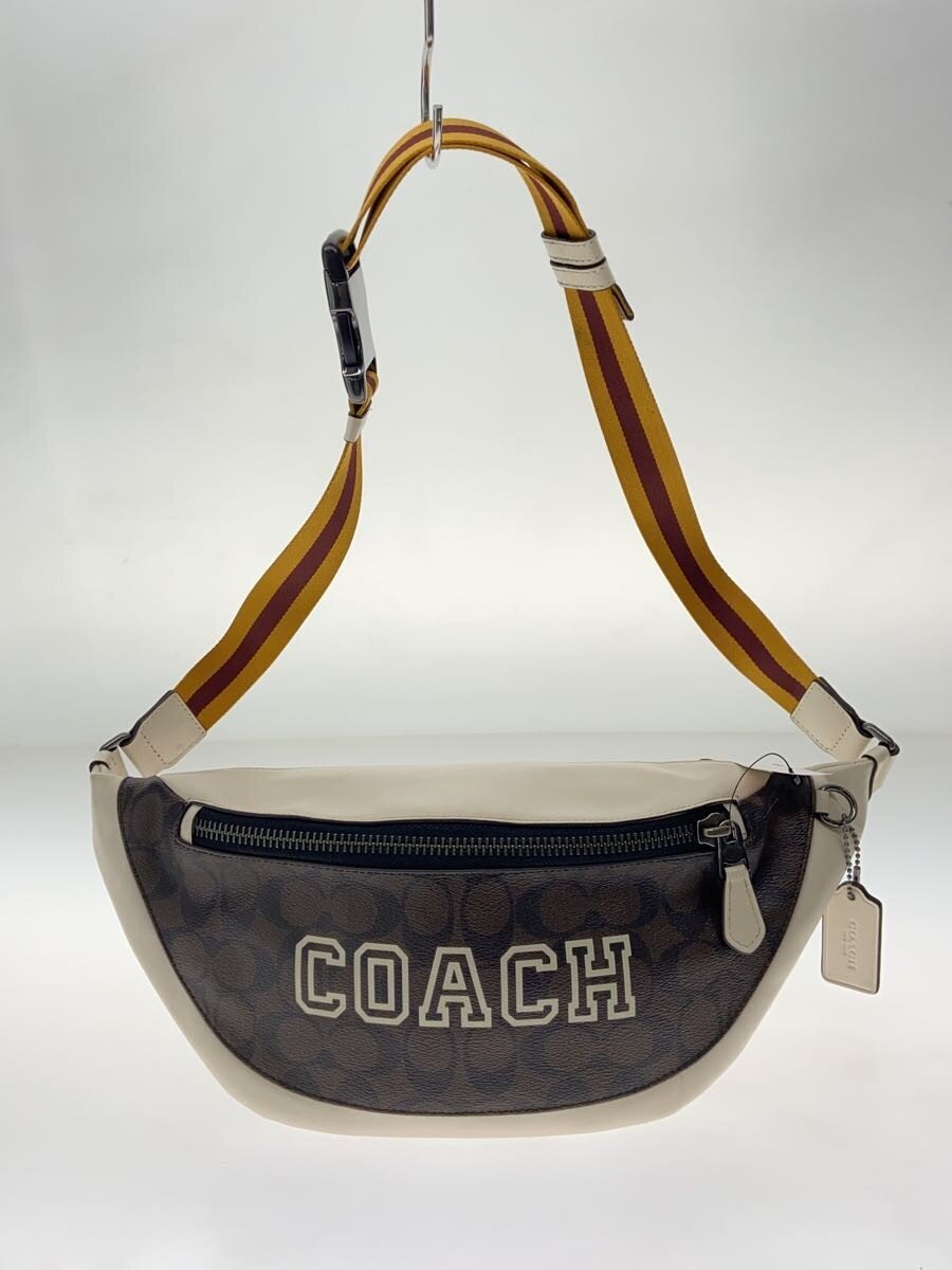 COACH / ショルダーバッグ/レザー/BRW/総柄