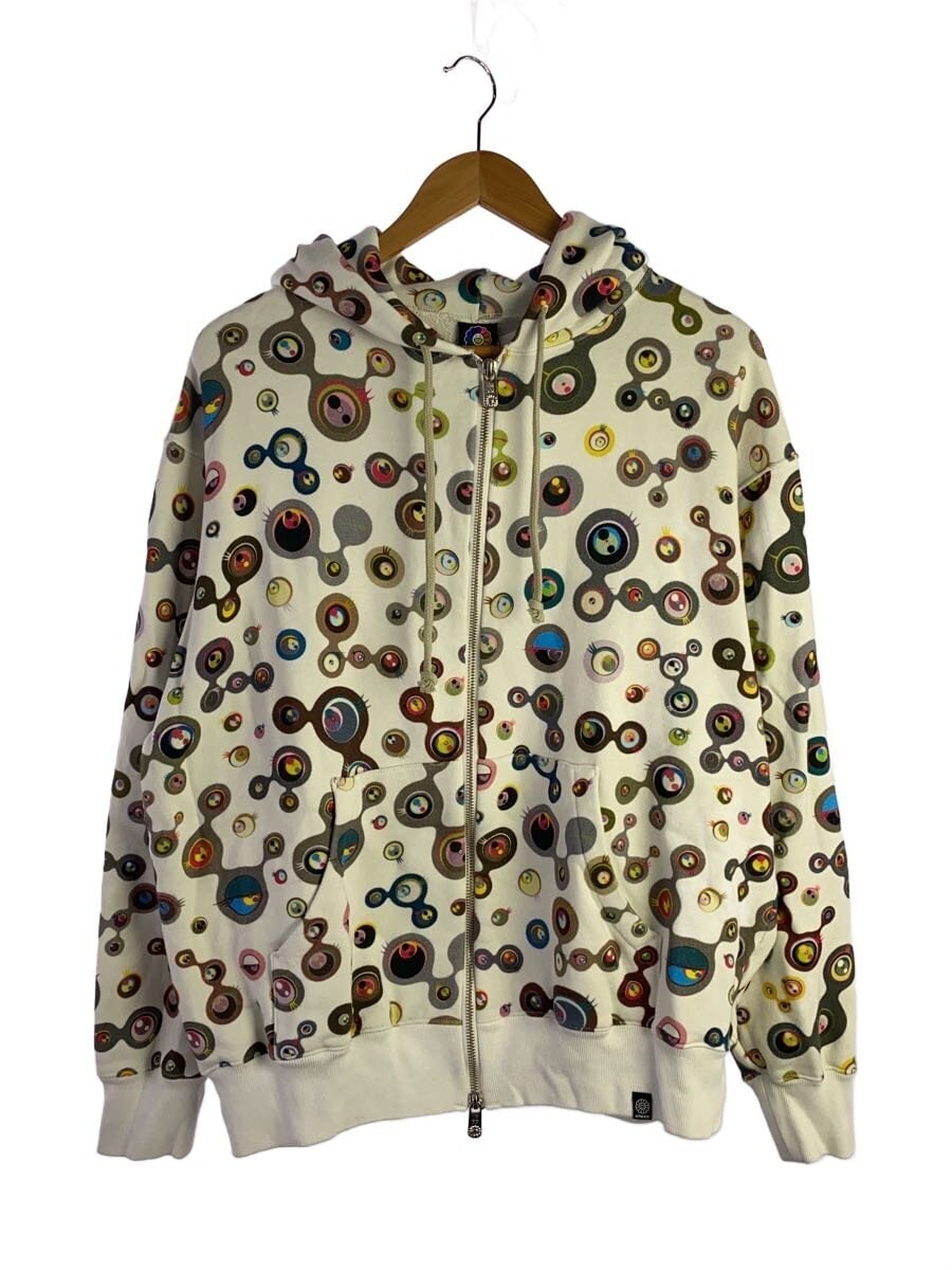 Kaikai Kiki / ジップパーカー/L/コットン/WHT/花柄/JELLY FISH SWEAT HOODIE