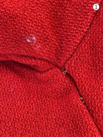 商品画像：ステンカラーコート/--/ウール/RED/無地 5