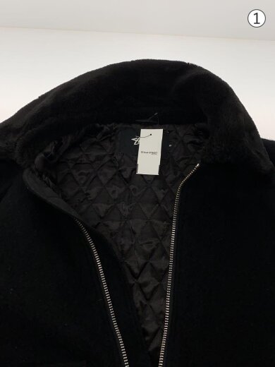 画像：STUSSYジャケット/M/ウール/BLK/無地6