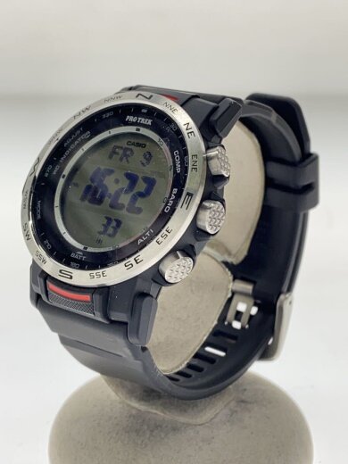 画像：PROTREKソーラー腕時計/デジタル/--/BLK/BLK/SS/PRW-352