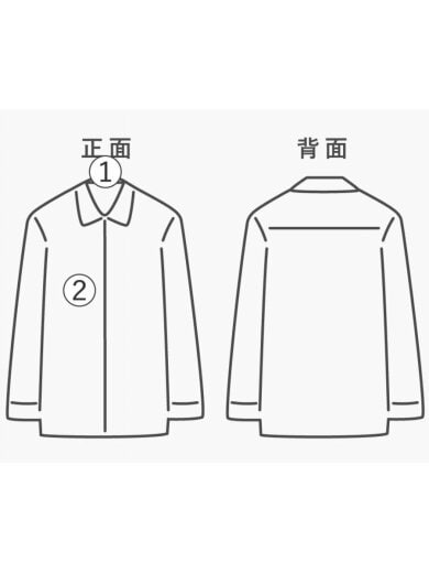 商品画像：長袖シャツ/2/コットン/BLK/無地/S03-02001 9