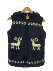 ニットベスト(厚手)/38/ウール/BLK