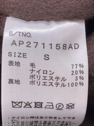 商品画像：コート/S/ウール/BRW/無地/AP271158AD 4