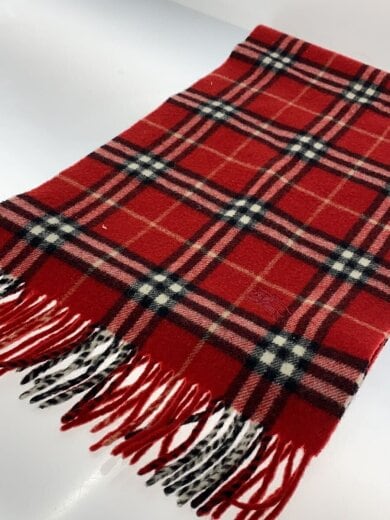 商品画像：マフラー/ウール/RED/チェック/レディース 4