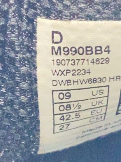 商品画像：ニューバランス/M990/27cm/BLK 5