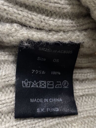 商品画像：ニットキャップ/--/アクリル/GRY/無地/メンズ/BR25AW-AC8005 5