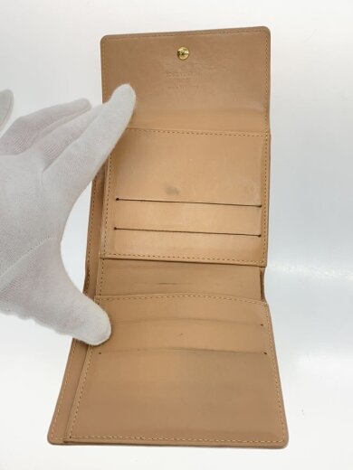 商品画像：3つ折り財布/エナメル/BEG/無地/レディース 4