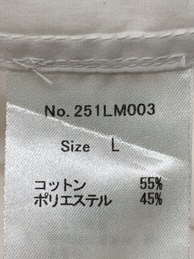 商品画像：LIFE MANIA/長袖シャツ/L/コットン/WHT/251LM003 4