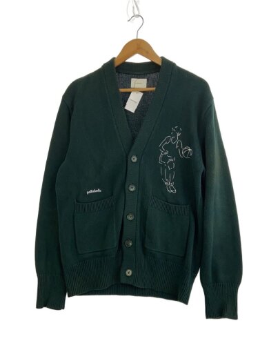 商品画像：カーディガン(厚手)/M/コットン/GRN/無地 1