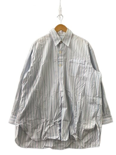 商品画像：長袖シャツ/44/コットン/BLU/ストライプ/M2232PSS// 1