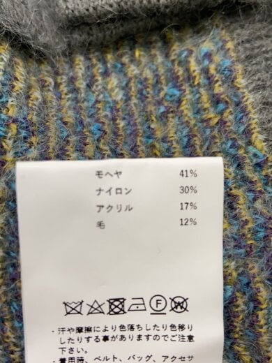 商品画像：カーディガン(厚手)/1/モヘア/GRY/総柄/11212361331// 4