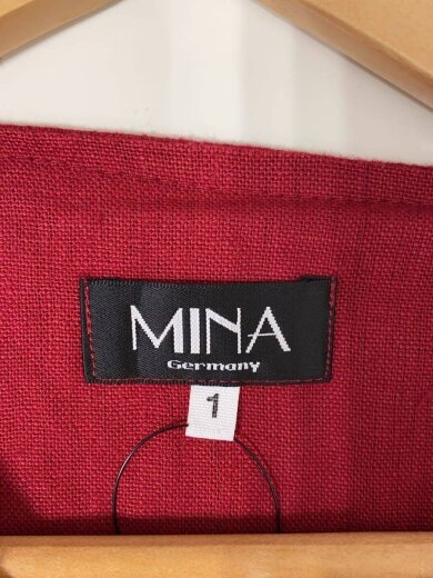 商品画像：MINA/シャツ/1/リネン/RED/無地// 3