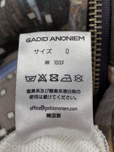 商品画像：ジップパーカー/0/コットン/GRY/総柄 4