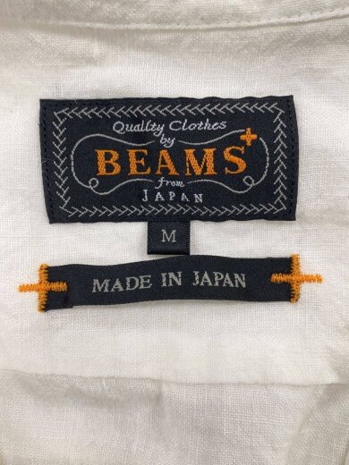 商品画像：半袖シャツ/M/リネン/ホワイト/無地/38-01-0128-139 3