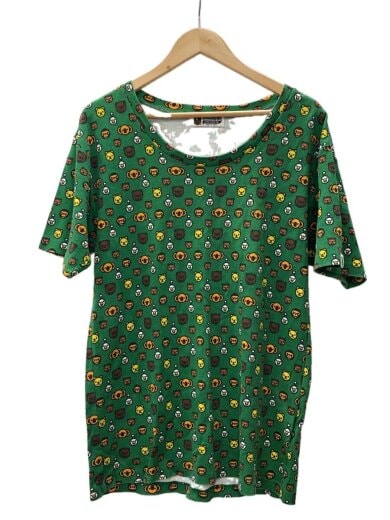 商品画像：Tシャツ/--/コットン/GRN/総柄 1