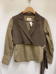 MINI JACKET DOCKING SHIRTSドッキング長袖ブラウスシャツ/01920130260