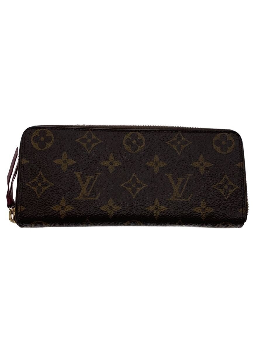 LOUIS VUITTON / ポルト・フォイユ・クレマンス_モノグラム・キャンバス_フューシャ/PVC/BRW/レディース//