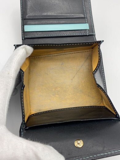 商品画像：3つ折り財布/レザー/BLK/無地/メンズ 7