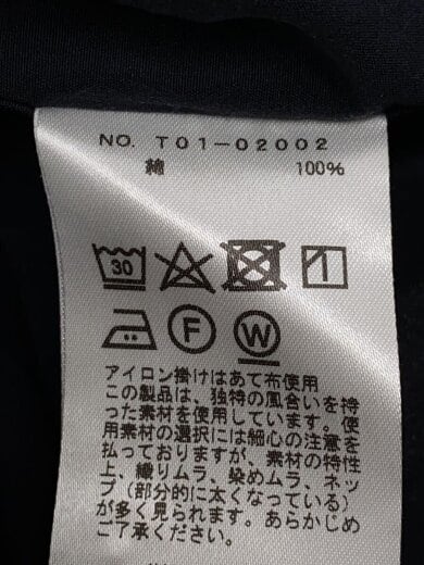 商品画像：長袖シャツ/1/コットン/NVY/無地/T01-02002 5