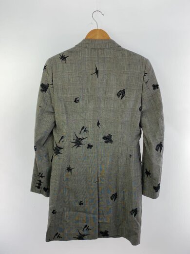 商品画像：コート/S/ウール/グレー/チェック/PO-J043// 2