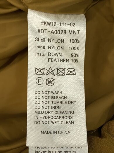 商品画像：ミドルダウンジャケット/S/ナイロン/CML/無地/DT-A0028 4