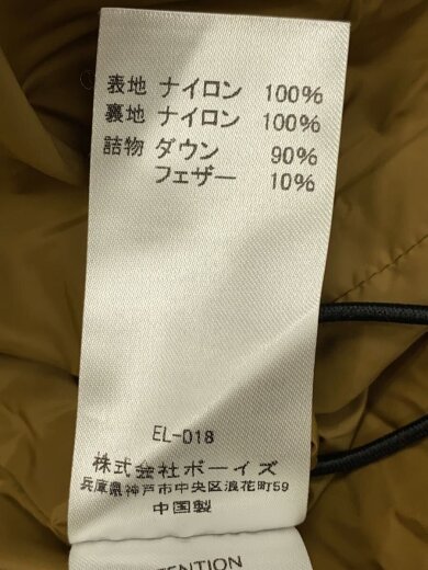 商品画像：ミドルダウンジャケット/S/ナイロン/CML/無地/DT-A0028 5