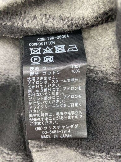 画像：CHRISTIAN DADAメキシカンパーカー/48/ウール/BLK/ストライプ/CDM-19W-0806A//5