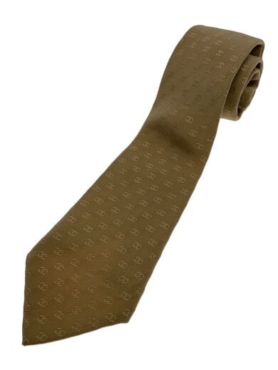 シャネルロゴネクタイ/--/BEG/モノグラム/メンズ