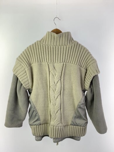 商品画像：マルチニットコンビネーションブルゾン/0/アクリル/GRY/1213-02042 2