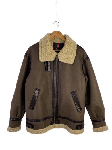 商品画像：B-3/フェイクムートンジャケット/XL/レザー/BRW/TA1548-168 1