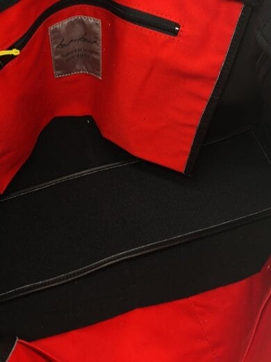 商品画像：切替レザートートバッグ/ハンドバッグ/ポリエステル/BLK 6