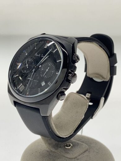 商品画像：ポールスミス ファイルアイズ/クロノグラフ/クォーツ腕時計/アナログ/ラバー/BLK/BLK 2