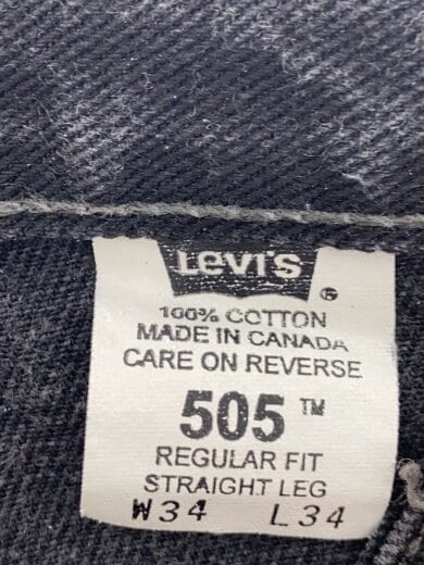 商品画像：505 レギュラーフィット ジーンズ/34/デニム/BLK/00505-0260 5