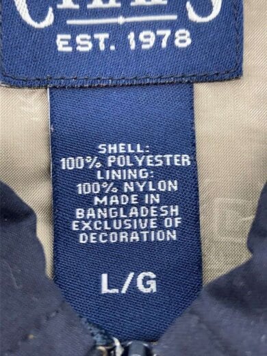 商品画像：ジップアップジャケット/L/コットン/NVY 4