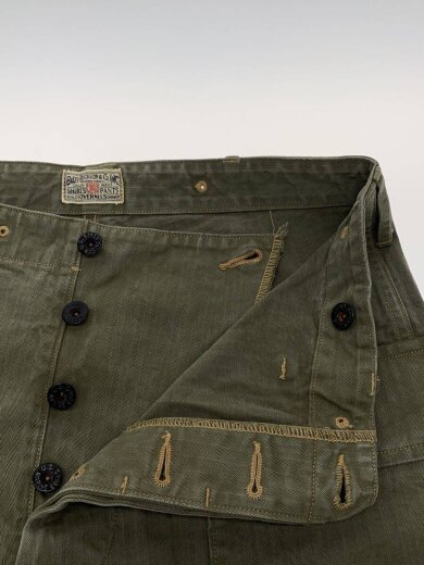 画像：Buzz Rickson’sU.S.マリーンコープス・ヘリンボーンパンツ/L/コットン/KHK/BR404353