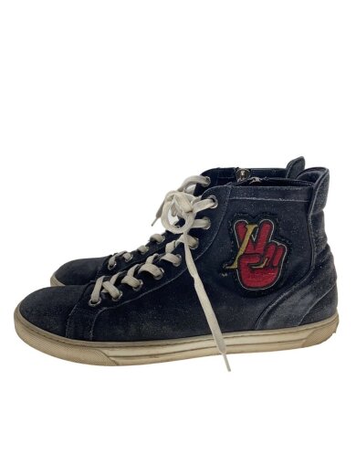 商品画像：Suede Peace Sign High/ハイカットスニーカー/US6.5/BLK/スウェード/GO0124// 1