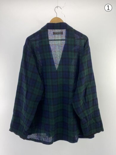 商品画像：コート/1/ウール/ネイビー/チェック/bo-05j03 2