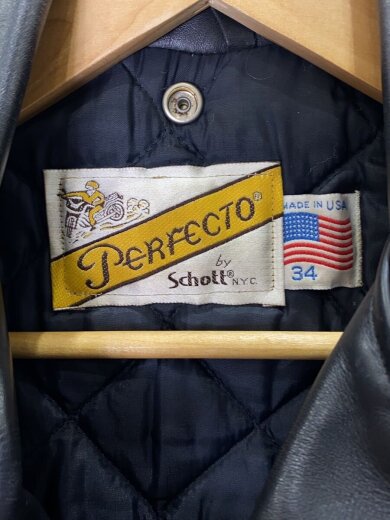 商品画像：PERFECTO/ダブルライダースジャケット/34/レザー/BLK/無地/618 3