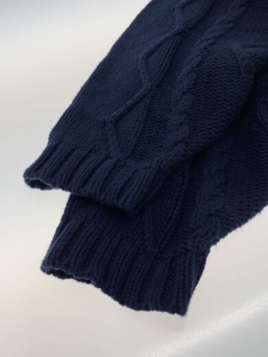 商品画像：ニット・セーター(薄手)/2/コットン/NVY/ANC-KN14-A 4