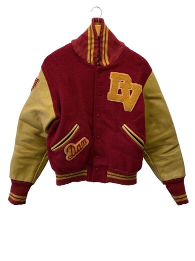 商品画像：スタジャン/M/ウール/RED/無地/C-ST4516 1