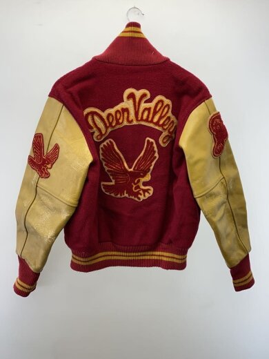 商品画像：スタジャン/M/ウール/RED/無地/C-ST4516 2