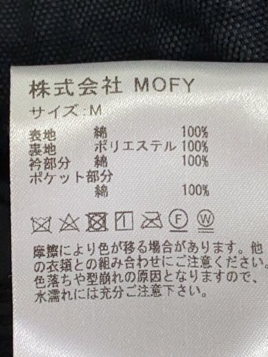 商品画像：ジャケット/M/コットン/BLK/無地/03-6438-9170// 4