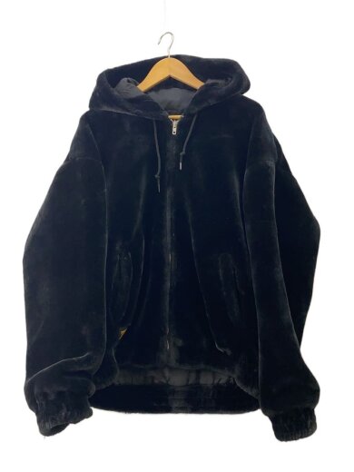 商品画像：FAUX FUR HOODED JACKET/XL/ポリエステル/BLK// 1
