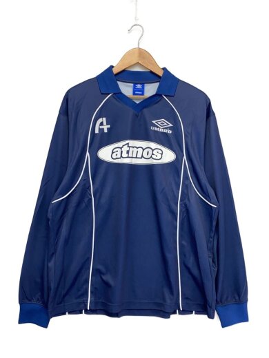商品画像：×atmos/LS SOCCER JERSEY/L/ポリエステル/NVY/プリント/MA24F-LS001// 1