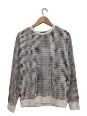 スウェット/S/コットン/WHT/総柄/DA0066-100