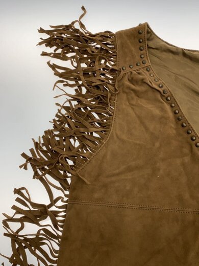 商品画像：ノースリーブワンピース/36/レザー/BRW/無地// 6