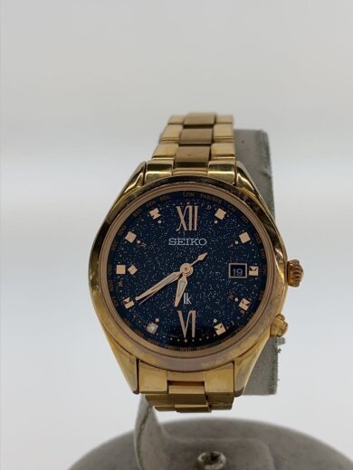 商品画像：ソーラー腕時計/アナログ/BLK/GLD/1B35-0AM0 1